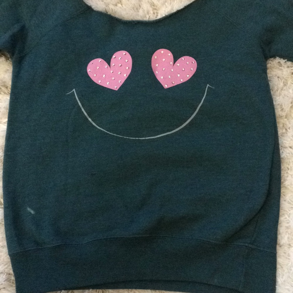 Off the shoulder long sleeve top